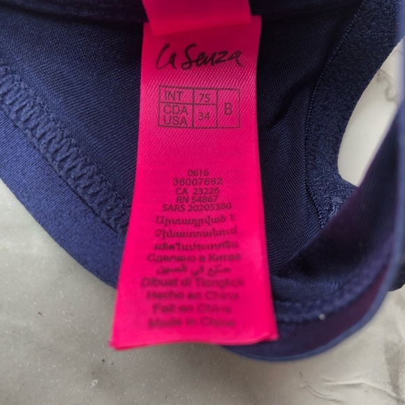La Senza Beyond Sexy Blue Navy Racerback Push Up Bra - Picture 6 of 7